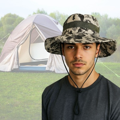 Chapéu Camuflado Australiano TJK Canavieiro Respirável Protetor Solar Pesca Trilha Camping - Foto 6