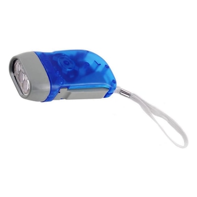 Mini Lanterna Dínamo DK Portátil 3 LEDs com Carga Manual Sem uso de Pilhas - Foto 3