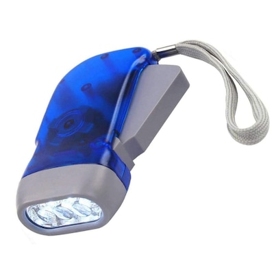 Mini Lanterna Dínamo DK Portátil 3 LEDs com Carga Manual Sem uso de Pilhas - Foto 5