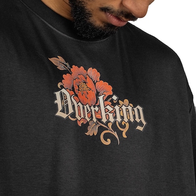 Camiseta Overking Oversized Suedine Hannya Masculina - Foto 4