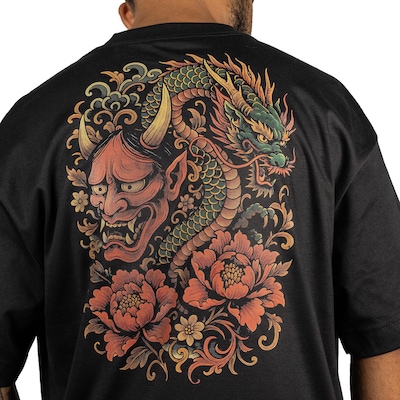 Camiseta Overking Oversized Suedine Hannya Masculina - Foto 5