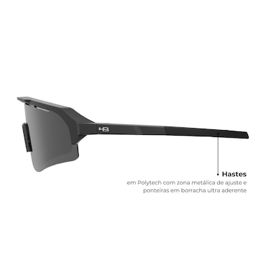 Óculos de sol esportivo HB Edge S performance matte black - Foto 3