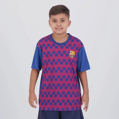 Camisa Barcelona Lewandowski 9 Dominant FutFanatics Infantil - Foto 2