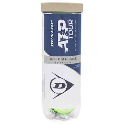 Bola De Tênis Dunlop ATP Tour Extra Duty - Tubo Com 3 Bolas - Foto 1