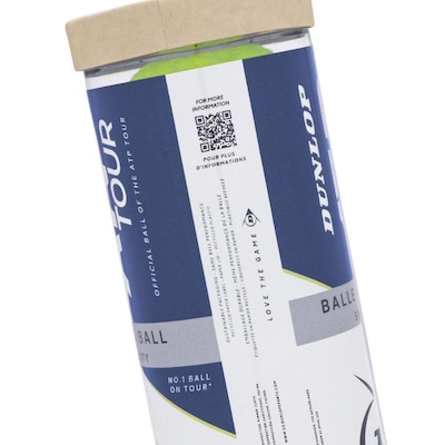 Bola De Tênis Dunlop ATP Tour Extra Duty - Tubo Com 3 Bolas - Foto 3