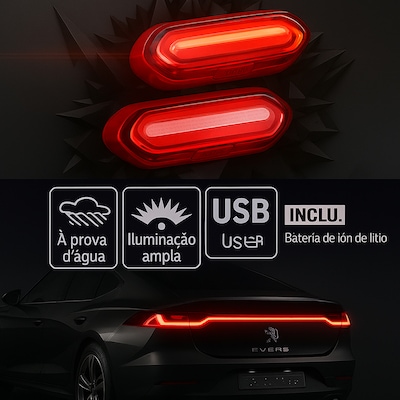 Lanterna traseira de Bike Gold Sports Strong  Com Cabo Usb - Foto 6