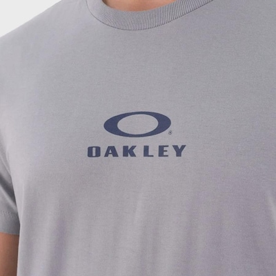 Camiseta Oakley Bark New Tee Cement Masculino - Foto 3