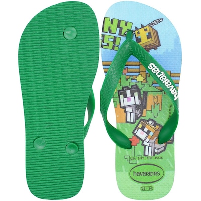 Chinelo De Dedo Havaianas Kids Minecraft Infantil - Foto 3