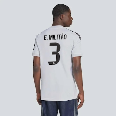 Camisa Real Madrid CF Home 25/26 3 E. Militão adidas Masculina - Foto 4