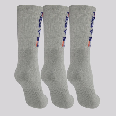 Kit Meia Fila 3 Pares Cano Alto Double Unissex - Foto 2