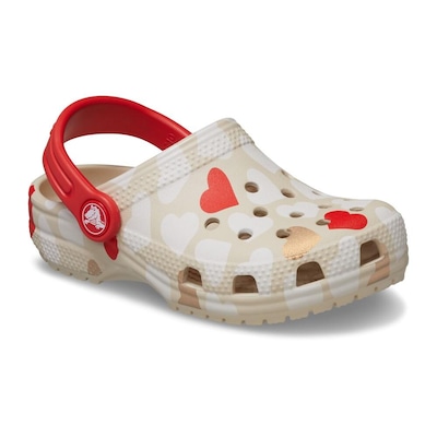 Sandália Unissex Crocs Classic Heart Print Clog T - Foto 2