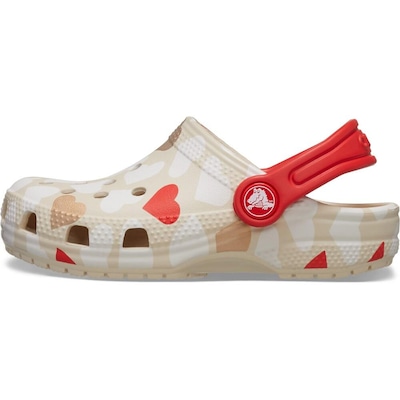 Sandália Unissex Crocs Classic Heart Print Clog T - Foto 3