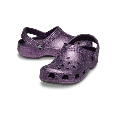 Sandália Crocs Unissex Classic Space Glitter Clog K - Foto 4