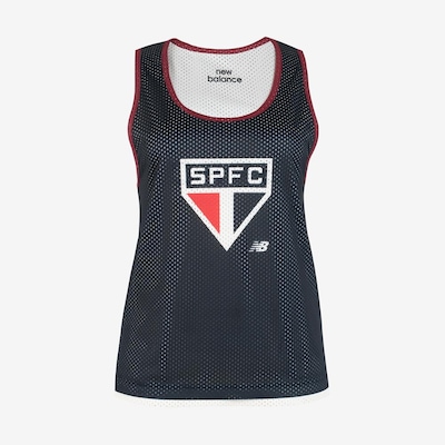 Camiseta Regata Dupla Face São Paulo X New Balance Feminina - Foto 4