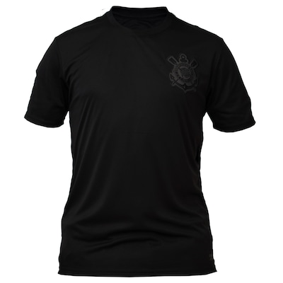 Camisa Do Corinthians Dry Black Bordado Coimbra - Masculino - Foto 1