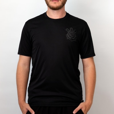 Camisa Do Corinthians Dry Black Bordado Coimbra - Masculino - Foto 2