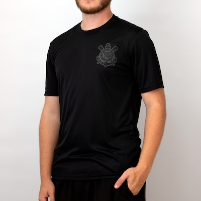 Camisa Do Corinthians Dry Black Bordado Coimbra - Masculino - Foto 3