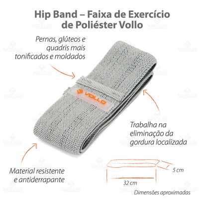 Kit Faixas Elásticas Poliéster Vollo Hip Band - Foto 5