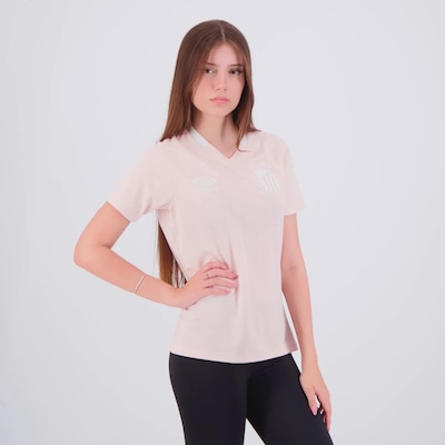 Camisa do Santos Outubro Rosa 25/26 Umbro Feminina - Foto 2