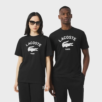 Camiseta Lacoste Estampa Assinada Noir Unissex - Foto 4