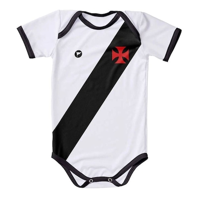 Body Torcida Baby Vasco Listrado Proteção UV - Foto 1