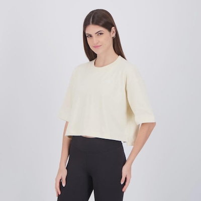Camiseta Cropped New Balance Small Logo Oversized Feminino - Foto 3