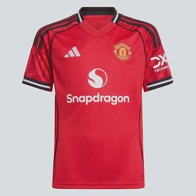 Camisa Manchester United Home 2026 Adidas 8 B. Fernandes Infantil - Foto 2