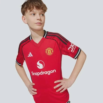 Camisa Manchester United Home 2026 Adidas 8 B. Fernandes Infantil - Foto 3