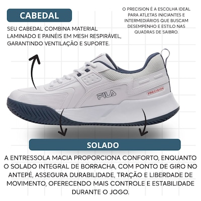 Kit Tênis Masculino Fila Precision + Meia - Foto 3
