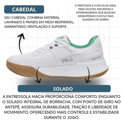 Kit Tênis Masculino Fila Precision + Meia - Foto 3