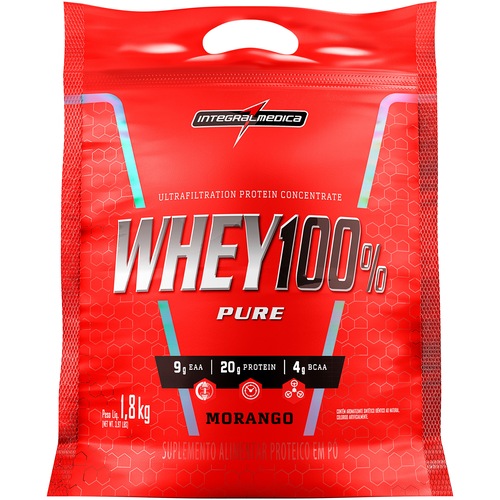 Whey Protein Integralmédica Morango 100% Pure - 1,8Kg é boa?
