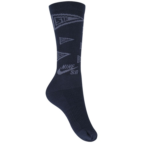 meia cano alto nike azul