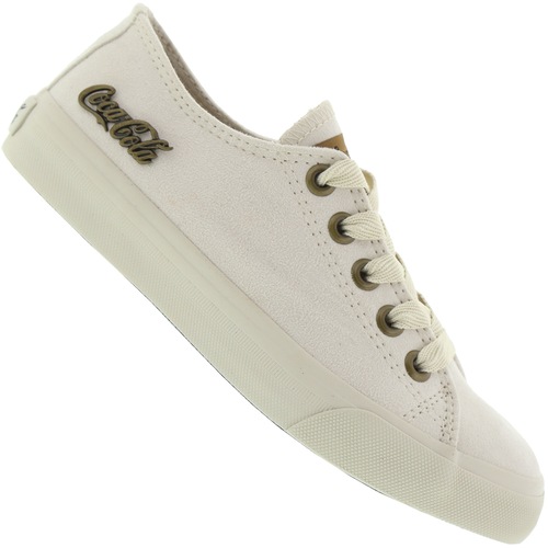 tênis coca cola basket suede low caramelo