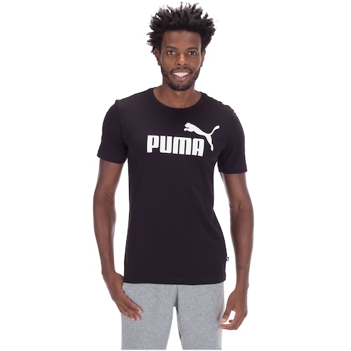 Camiseta Puma Manga Curta Essentials Logo - Masculina - Video 1