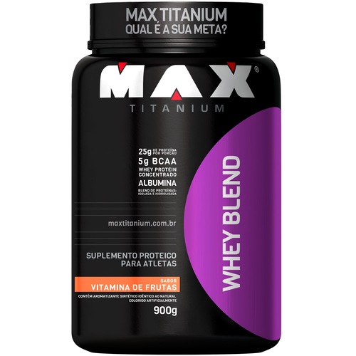 Whey Protein Max Titanium Vitamina de Frutas Blend - 900g é boa?