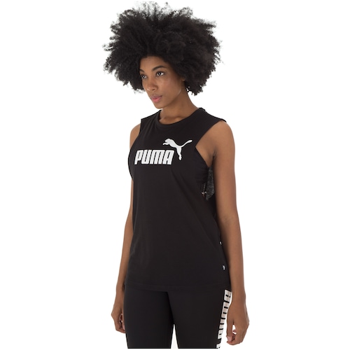 Camiseta Regata Puma Essentials Cut Off - Feminina - Video 1
