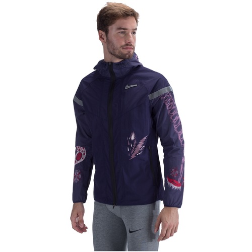 Jaqueta Corta-Vento com Capuz Nike Rise 365 Wildrunner - Masculina Menor preço em Jaqueta Corta-Vento com Capuz Nike Rise 365 Wildrunner - Masculina