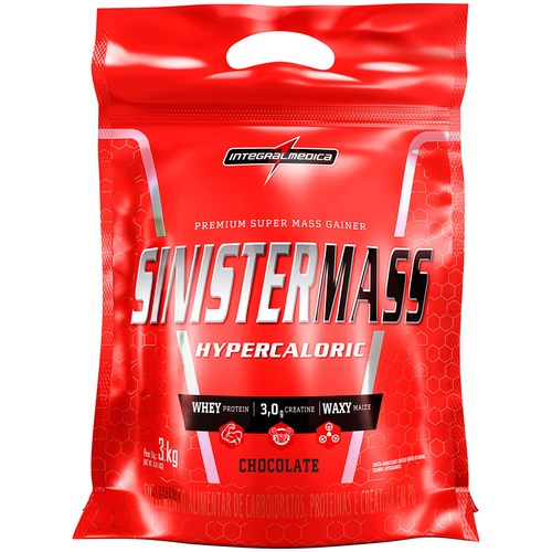 Sinister Mass Hipercaloric Integralmédica - Chocolate - 3Kg Menor preço em Sinister Mass Hipercaloric Integralmédica - Chocolate - 3Kg