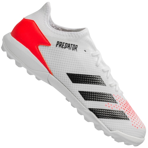 chuteira adidas predator 18.3 tf society branca