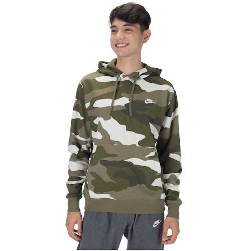 Blusão de Moletom com Capuz Nike Hoodie PO BB Camo - Masculino - Video 1