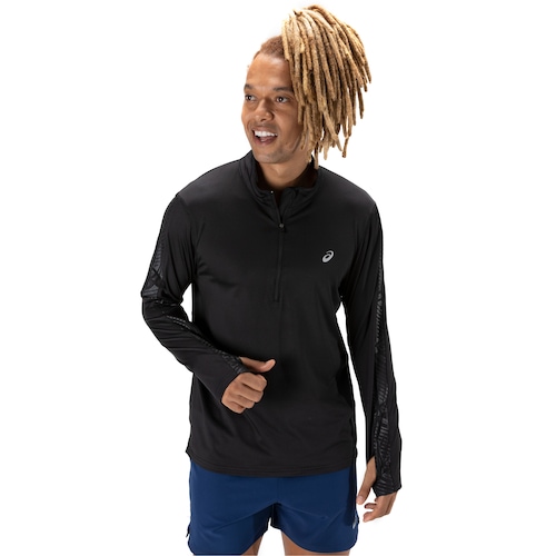 Blusão ASICS Masculino Fleece Half Zíper - Video 1