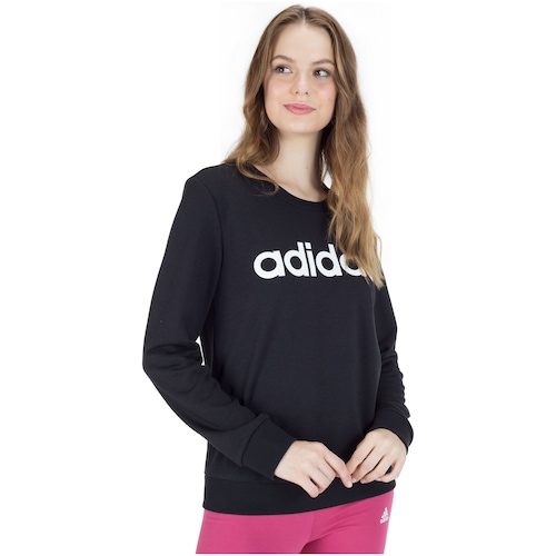 Blusão de  Moletom adidas Essentials Logo - feminina - Video 1