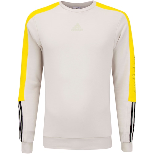 Blusa de Moletom adidas Masculina Color Block Linear - Video 1