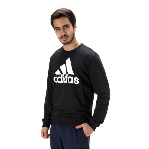 Blusão de Moletom sem Capuz adidas Essentials Logo - Masculino - Video 1