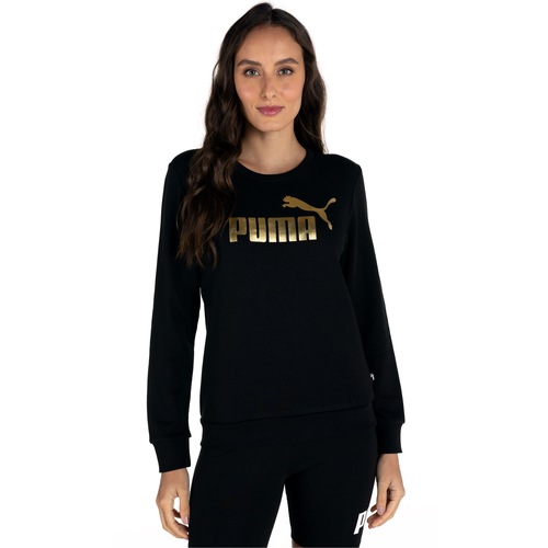 Blusão Puma Metallic Logo Crew Tr -  Feminino - Video 1