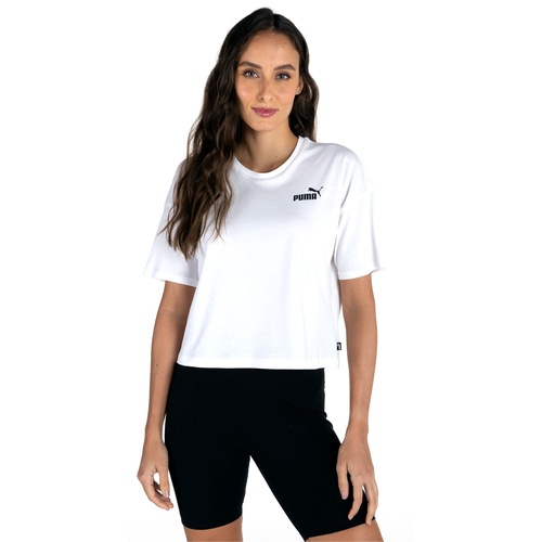 Blusa Cropped Puma Essentials Small Logo Tee - Feminina - Video 1