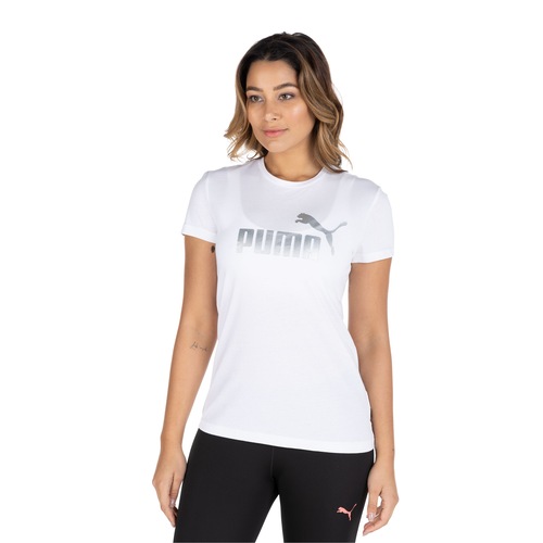 Camiseta Puma Manga Curta Essentials Metallic Logo Tee - Feminina - Video 1
