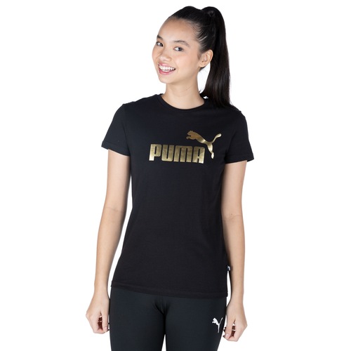 Camiseta Puma Manga Curta Essentials Metallic Logo Tee - Feminina - Video 1