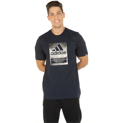 Camiseta adidas Manga Curta Logo Metalizada - Masculina - Video 1