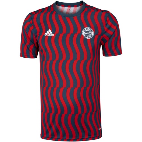 Camisa Pré-Jogo Bayern Munchen 21/22 adidas - Masculina Menor preço em Camisa Pré-Jogo Bayern Munchen 21/22 adidas - Masculina